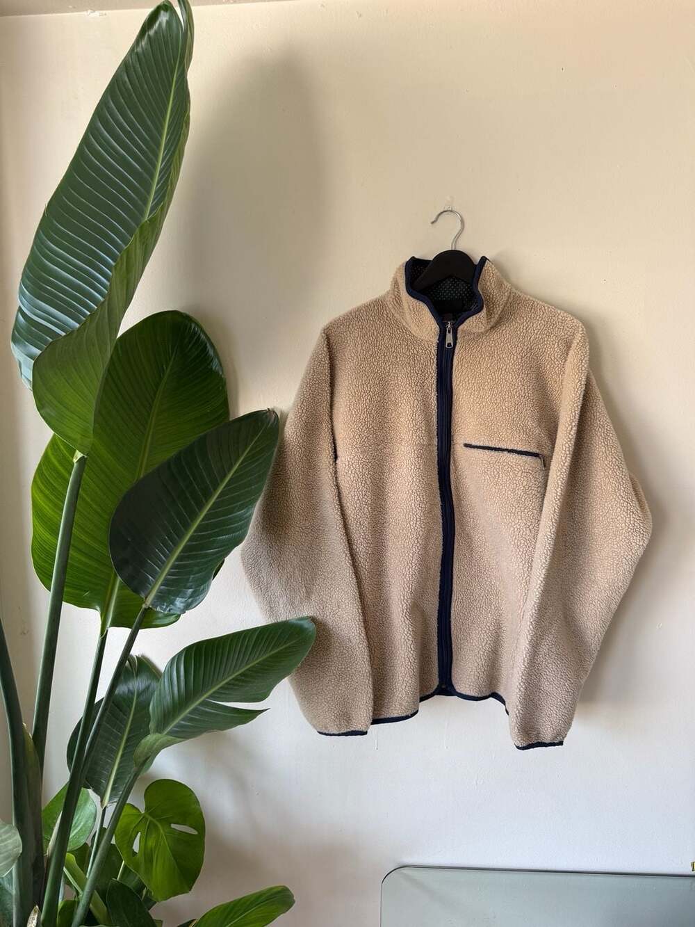 Vintage Patagonia Retro Pile Deep Fleece Full Zip Jacket Oatmeal Beige XL
